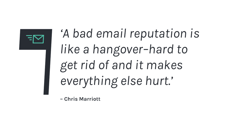 a bad email reputation is like a hangover