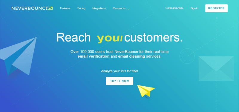 neverbounce home page