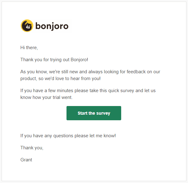 bonjoro email example