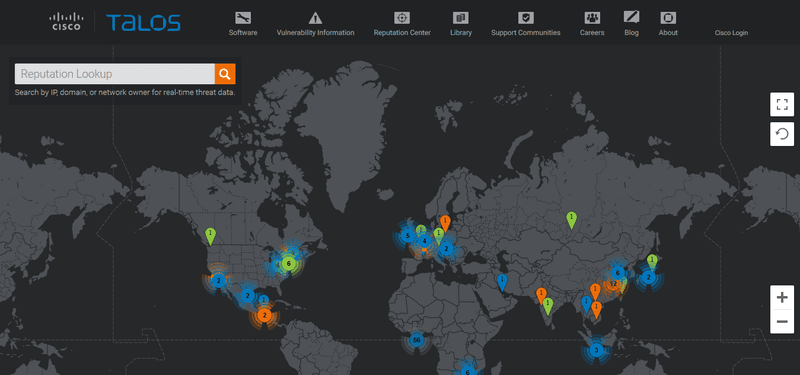 TalosIntelligence home page