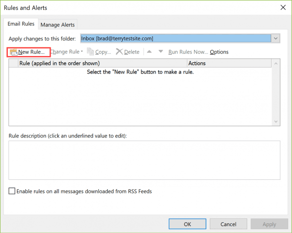 Setting up automated replies in Outlook