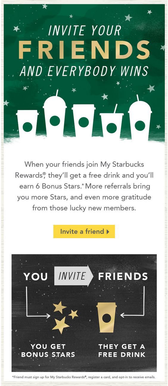 Using referrals from Starbucks