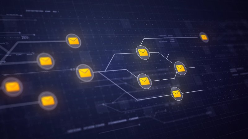 graphic portraying email subscriber network