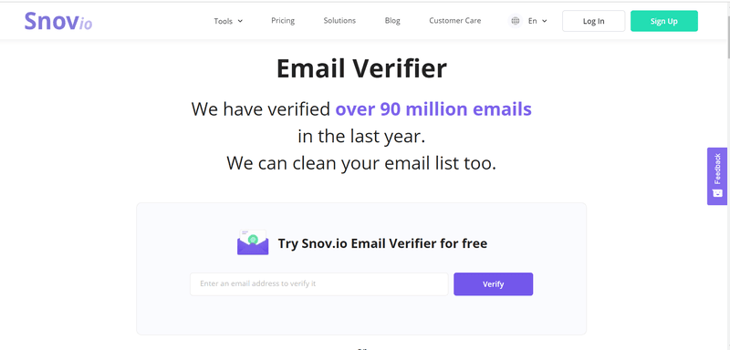 Snov.io Email Verifier Platform.